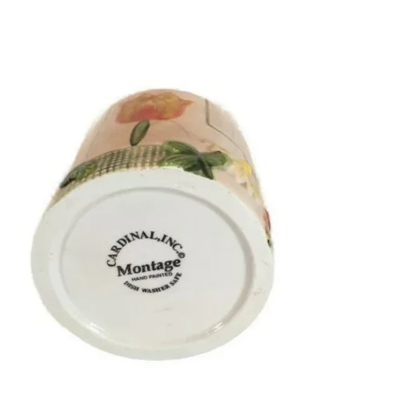 Cardinal Inc Montage Lady bug Floral Bees Ceramic Vintage Candle Jar - Picture 4 of 4